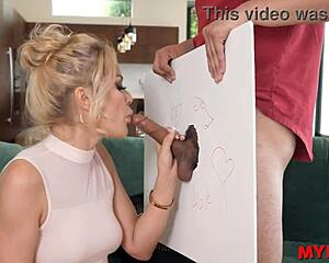 Hey, mylfex has this stepmom convincing her lazy stepson to get moving