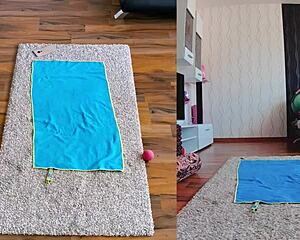 Intense dual cam naked yoga session you wont believe what happens next 😏