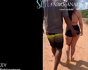 No Caminho Da Estrada De Terra Batida Com Cuckold Interracial Sex