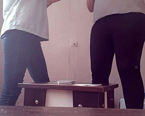 Who lost at cards? She does cunnilingus on the winner!