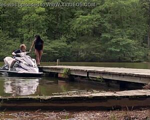 Donnabella mortel showcases her sexy bikini in a freshwater adventure