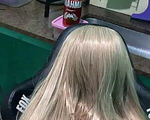 My little blonde stepdaughter arrives with cum-filled panties and sex toy.