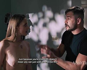 lesbian roomie cheats and offers threesome to keep her secret - laney grey leana lovings adulttiming?