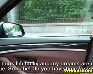 Barely Legal Stranded Teen 18+ with Cute Freckles Hitchhikes for Doggystyle POV Outdoor Reality.