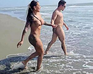 Famous Brunette Latina Actress Visits Beach In Colombia