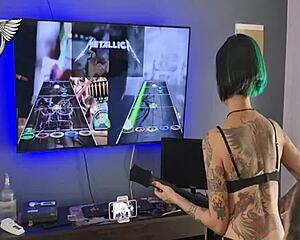 Friends Playing Guitar Hero And Then Making Out And Sucking Each Other