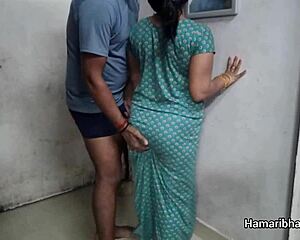 hot indian desi bhabhi sex in sexy gown, dress wife fucking