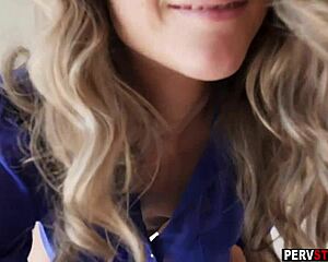 Nerdy Guy Feels a Taste of a Wet Mature Cougar Pussy with Small Tits.