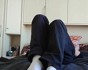 my white sneaker socks in a homemade german video