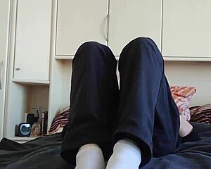 my white sneaker socks in a homemade german video