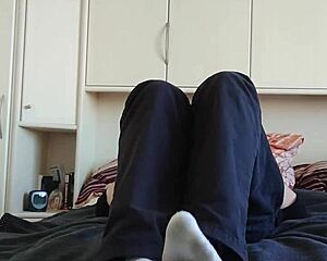 my white sneaker socks in a homemade german video