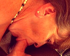 Granny Carmen Claus face fucks while Santa's away.