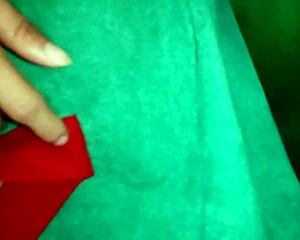 naughty christmas elf girl gets hot waiting for a dirty guy to insert big cock in her latina pussy