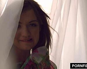 Charlotte cross receives oiled pussy massage ending in creampie