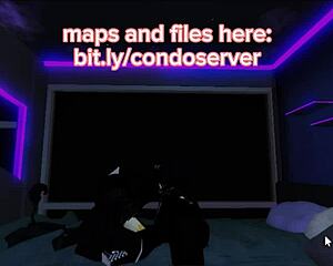 Roblox slut engages in rough sucking and deepthroat blowjob leading to cumshot