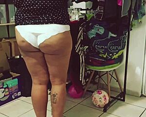 bbw mexican woman cleaning the room