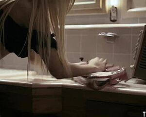 Can a milf stepmom tease her teen stepdaughter outdoors? Their lesbian sex is wild.