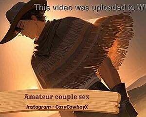 moaning boyfriend receives an intense orgasm