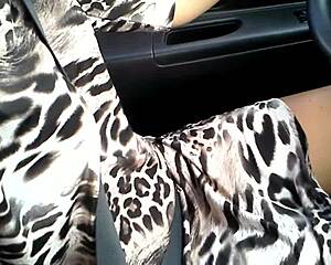 Blonde Housewife Masturbates Intensely In Car While Driving