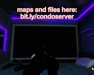 Roblox slut engages in rough sucking and deepthroat blowjob leading to cumshot