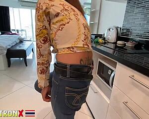 johntronx- tiny 18+ thai teen 18+ loves fucking, bent over, blowjob, creampie, doggystyle