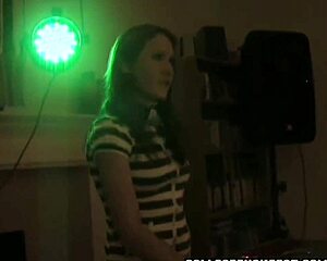 Lesbo pussy toyed as others watch in public!