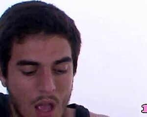 teen beauty jerking cock with passion