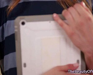 Beautiful teen lesbians pussylicking on the couch. So intense! 😍