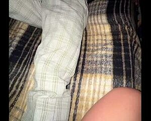 Mexican stepmom convinces horny stepson watching tv