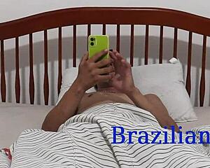 My stepmom enters room for cleaning asks for anal fuck