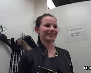 That Czech teen got tempted in the mall and banged hard in POV.