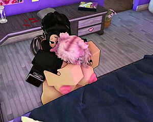 Horny futanari mounts and throatfucks her eager partner intensely.