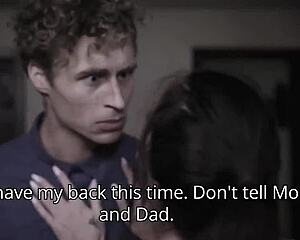 step sister opens legs for step brother