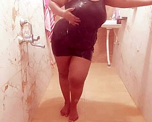 Myanmar Milf Enjoys Relaxing Shower