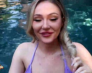 Aria Six Soaking Wet After Pool Creampie