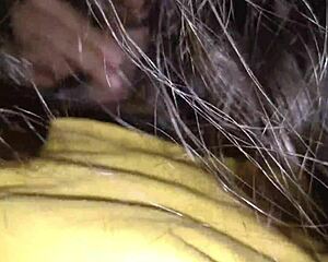 Hot Muslim girlfriend reaches peak during Hindi audio blowjob as boyfriend sits nearby