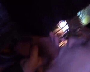 blonde couple flashes and has public blowjob with orgasmic sex in las vegas