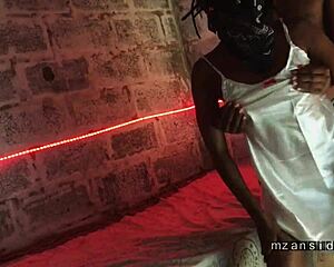 Ebony babe giving a hot blow job fingering her pussy with a vibrator?