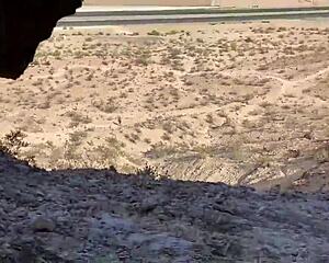 giving a blowjob in a public cave