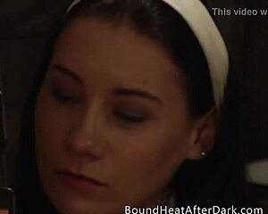 Pleasure And Naked And Chained Slave Scrubbed By Lesbian Maid