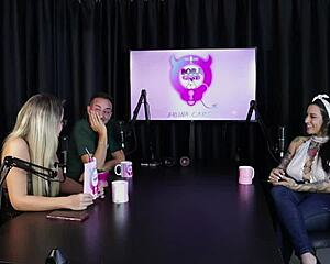 Glamour teen lexi mallet in sheer red lingerie enjoys gangbang reverse