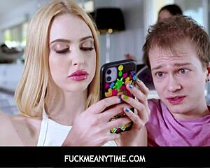 Step Brother Uses Phone Addicted Sister's Body!