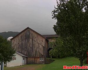 bonded submissive whipped outdoors