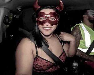 she came back from halloween party all fucked and creamed in her ass