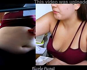 Watch piggy gain weight intensely while teasing during study