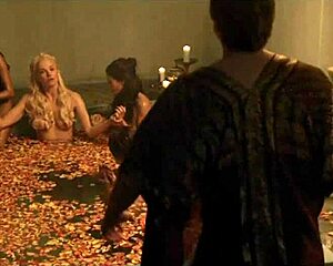 Lucy lawless lesley-ann brandt laura surrich topless in spartacus scenes