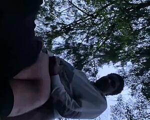 SEXY BBW GETS SUNSET BACKSHOTS IN THE FOREST