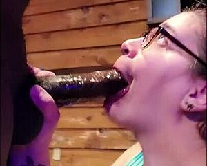 white slut wife sucking big black cock