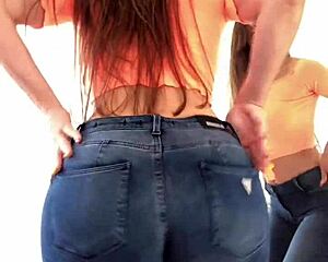 leggings or jeans on horny asses in outdoor public spots