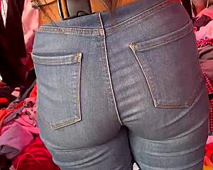 Big Assed Woman Walks Through Mexican Market